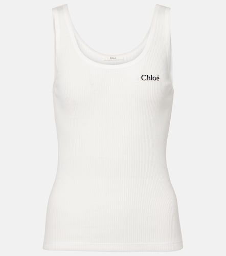 Chloé Débardeur en coton à logo - Chloe - Modalova