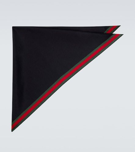 Foulard Web Stripe en coton et soie - Gucci - Modalova