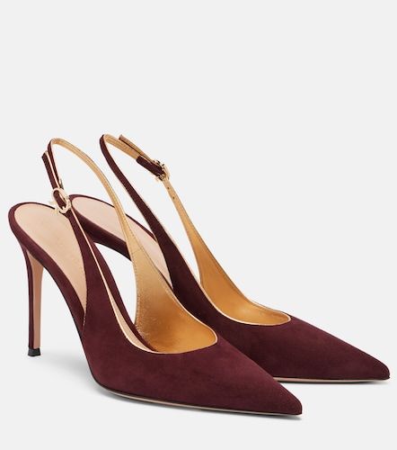 Escarpins slingback Ribbon Sling 95 en daim - Gianvito Rossi - Modalova