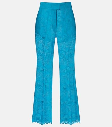 Pantalon droit en coton à broderies anglaises - Valentino - Modalova