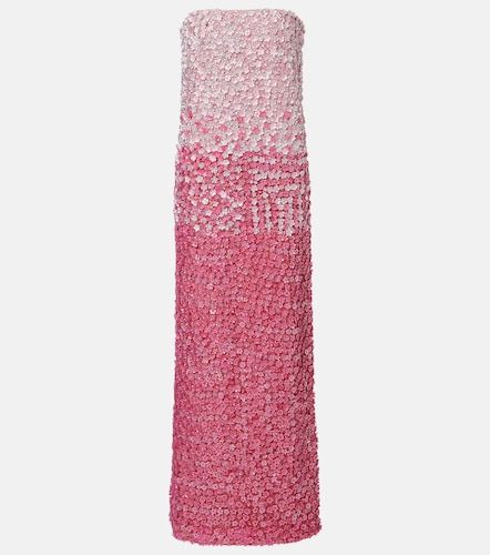 Là Fuori Robe en soie à motif floral et paillettes - La Fuori - Modalova