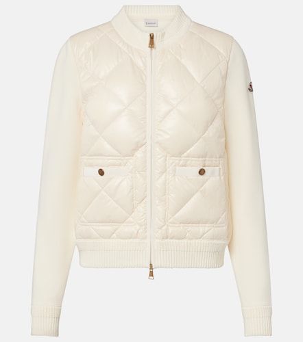 Cardigan en coton à empiècements matelassés - Moncler - Modalova