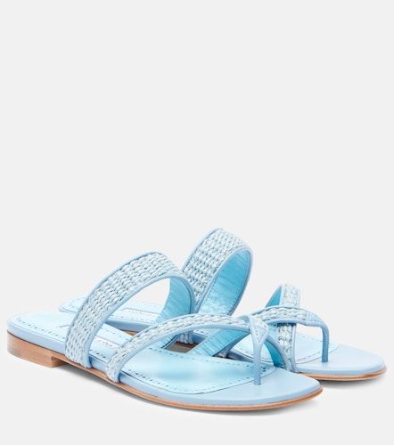 Mules Susara en raphia - Manolo Blahnik - Modalova
