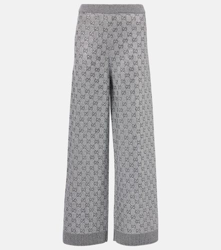 Pantalon ample en laine et cachemire - Gucci - Modalova