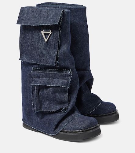 Bottines de combat Robin en denim - The Attico - Modalova