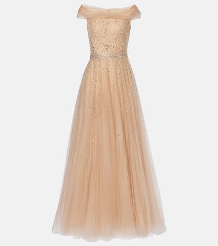 Robe longue Shayla en tulle à ornements - Jenny Packham - Modalova
