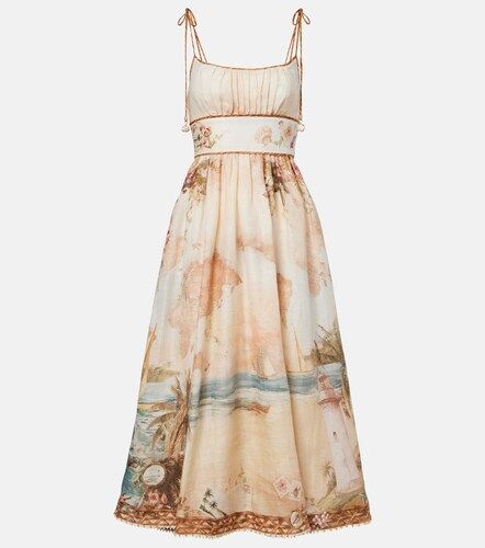 Robe Mahon en lin à imprimé - Zimmermann - Modalova