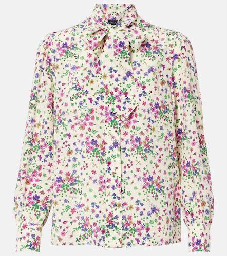 Gucci Chemise en soie à fleurs - Gucci - Modalova