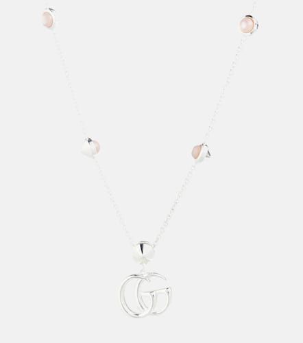Collier Double G en perles et argent sterling - Gucci - Modalova