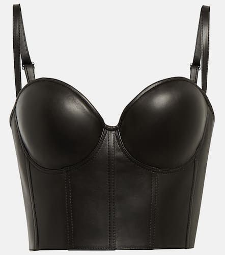 Top bustier en cuir - Alexander McQueen - Modalova