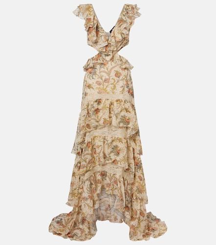 Etro Robe longue en soie mélangée - Etro - Modalova