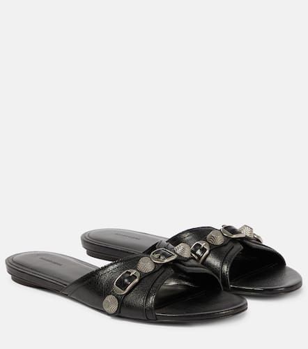Mules Cagole en cuir - Balenciaga - Modalova