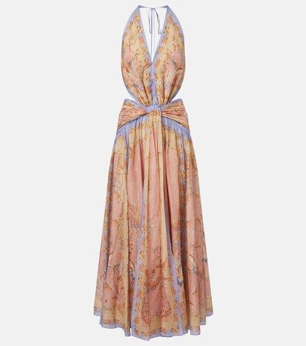 Robe longue Indra en coton et soie mélangés - Zimmermann - Modalova