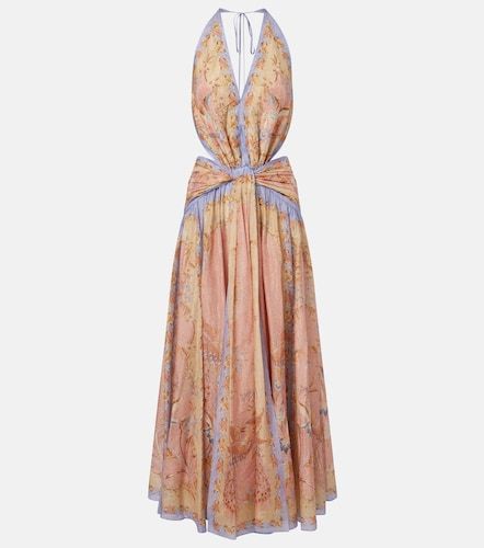 Robe longue Indra en coton et soie mélangés - Zimmermann - Modalova