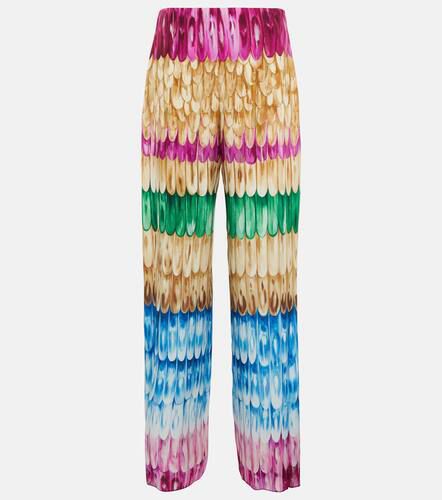 Pantalon ample imprimé en soie - Valentino - Modalova