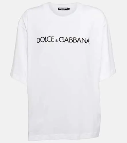 T-shirt raccourci DG en coton à logo - Dolce&Gabbana - Modalova
