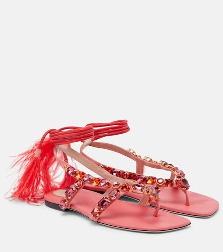 Sandales en daim à ornements - Valentino Garavani - Modalova