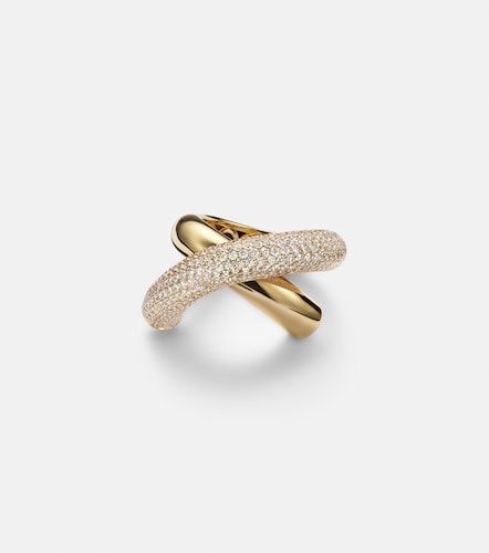 Bague Cross Loop Big en or 18 ct et diamants - Engelbert - Modalova