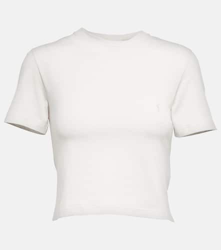 T-shirt raccourci en coton - Saint Laurent - Modalova
