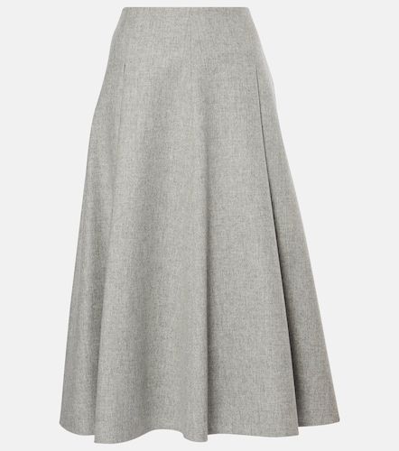 Jupe midi en laine et cachemire - Brunello Cucinelli - Modalova