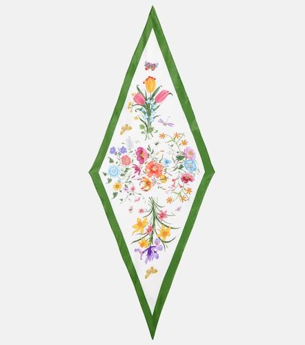 Foulard imprimé en sergé soie - Gucci - Modalova