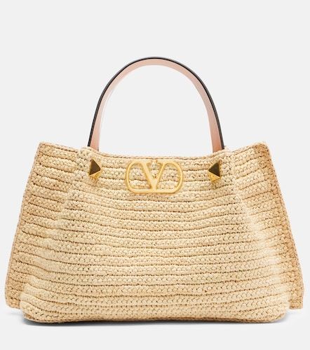 Sac à main VLogo Small en raphia - Valentino Garavani - Modalova