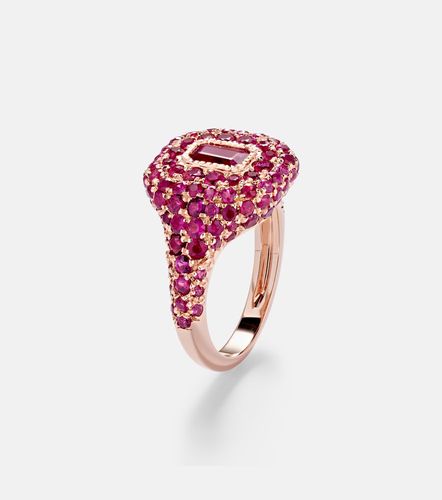 Bague auriculaire en or rose 18 ct et rubis - Shay Jewelry - Modalova