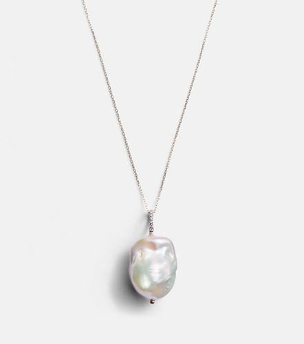 Collier en or 14 ct, diamants et perle - Mateo - Modalova