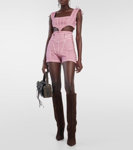 X KNWLS – Short corset à taille haute en jean - Jean Paul Gaultier - Modalova