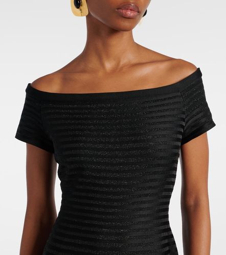 Robe longue rayée à encolure bardot - Carolina Herrera - Modalova