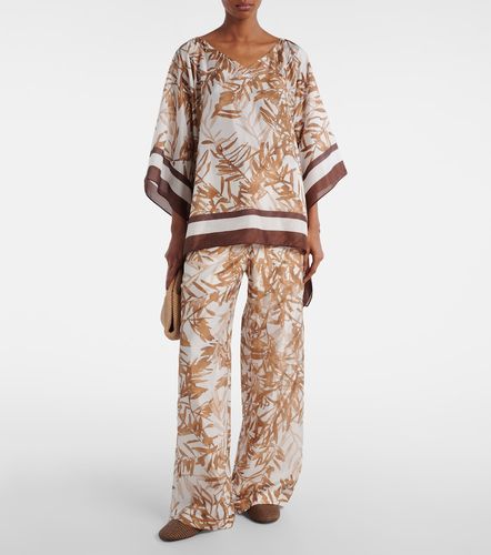 Pantalon ample imprimé en soie - Brunello Cucinelli - Modalova