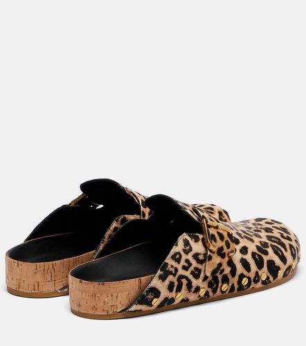 Mules Fern en cuir façon poulain à motif léopard - Veronica Beard - Modalova
