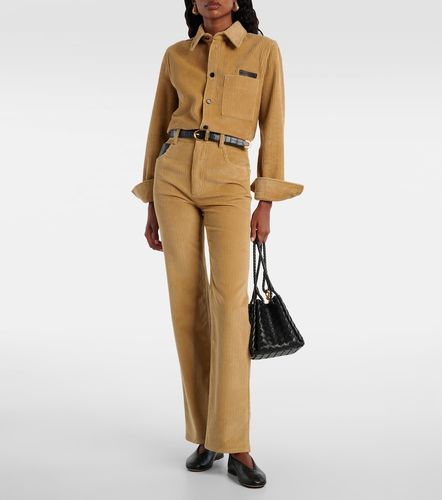 Pantalon évasé en velours côtelé de coton - Bottega Veneta - Modalova