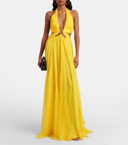 Robe longue en mousseline de soie - Roberto Cavalli - Modalova