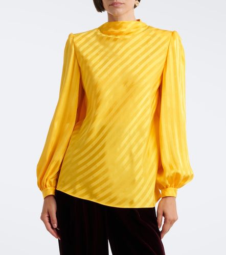 Blouse VLogo en soie à rayures - Valentino - Modalova