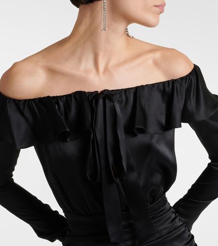 Robe à épaules dénudées en soie - Alessandra Rich - Modalova