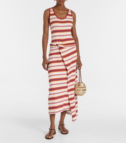 Robe longue rayée en coton mélangé - Rabanne - Modalova