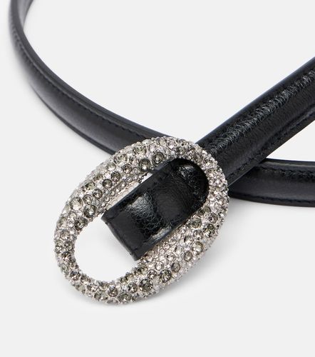 Ceinture en cuir à cristaux - Saint Laurent - Modalova
