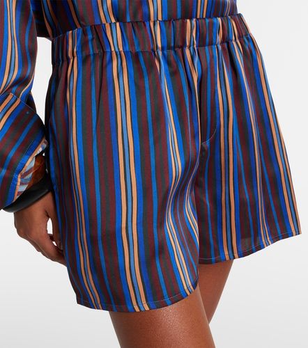 Short de pyjama Franca rayé en soie - Asceno - Modalova