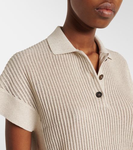 Polo en coton mélangé lamé - Brunello Cucinelli - Modalova