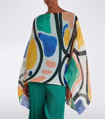 Poncho Roll Madame-T à imprimé - Pleats Please Issey Miyake - Modalova
