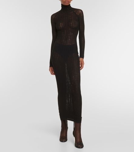 Alaïa Robe midi Ladder en laine mélangée - Alaia - Modalova