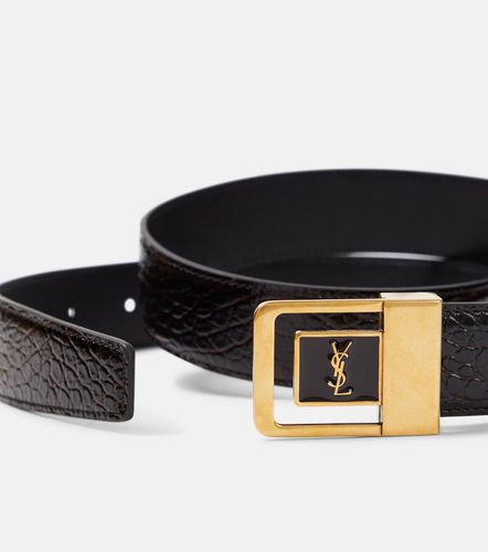 Ceinture 66 en cuir façon croco - Saint Laurent - Modalova