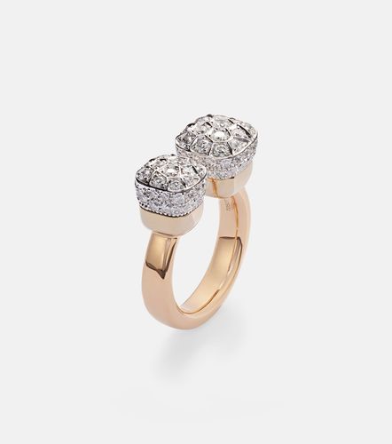 Bague Nudo en or blanc et rose 18 ct et diamants - Pomellato - Modalova