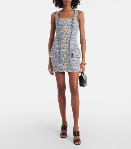 Balmain Robe en jean et tweed - Balmain - Modalova