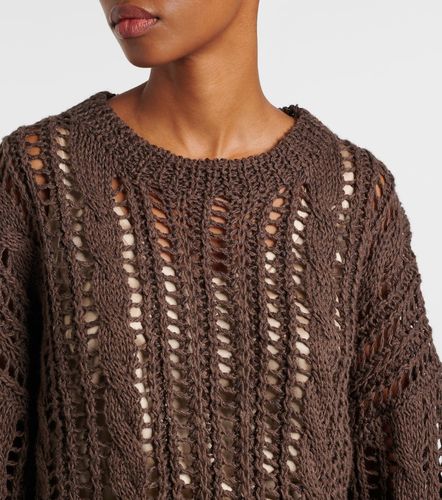 Pull en jute et coton mélangés - Brunello Cucinelli - Modalova