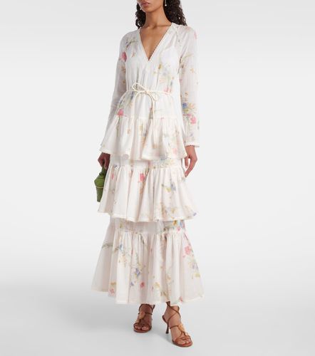 Robe longue Lucky en coton à fleurs - Zimmermann - Modalova