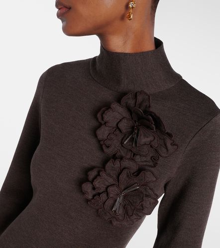 Robe midi en laine mélangée - Oscar de la Renta - Modalova