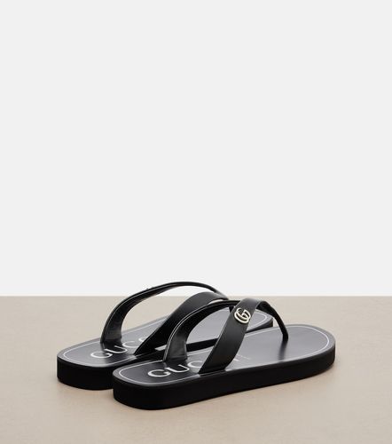 Gucci Tongs Mila Double G en cuir - Gucci - Modalova