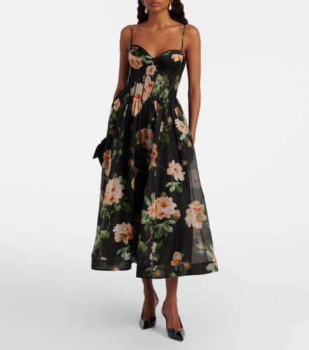Robe midi Luna en lin et soie - Zimmermann - Modalova